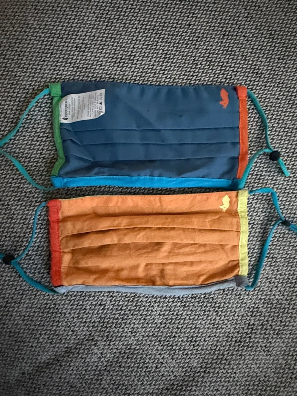 Do Good Cotopaxi Face Masks — multi colored, new w/o tags